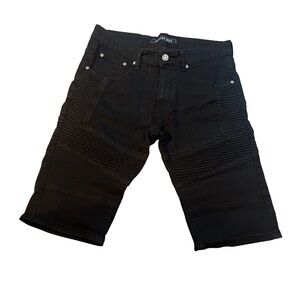 American Breed Stylish Black Denim Jean Shorts for Men